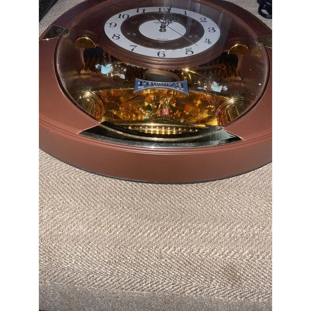 Vintage Aricays Romanza Musical Quartz Wall Clock Angels Cupid Please Read!‎